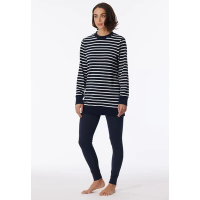 Abbildung von Schiesser SET Casual Essentials Nachtwäsche Set, Damen, Größe: 36, Nachtblau