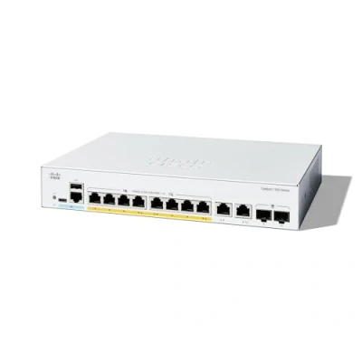 Abbildung von Cisco Catalyst 1300 8FP 2G Managed Switch, 8 Port GE, vollständiges PoE, 2 x 1 GE Kombi, eingeschränkter Lebenszeitschutz (C1300 2G)