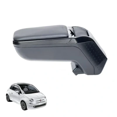 Abbildung von Rati Armster2 Armlehne passend für FIAT 500 2016 NICHT FÜR ELEKTRISCHE MODELLE (500e) Mittelarmlehne mit Staufach, passgenau zum Mittelkonsole