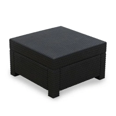 Abbildung von Keter Lounge Gartentisch Provence in Anthrazit 58x58 cm I Stilvoller Loungetisch für Balkon &amp; Terasse Wetterfest Robust Premium Balkontisch Rattan Optik