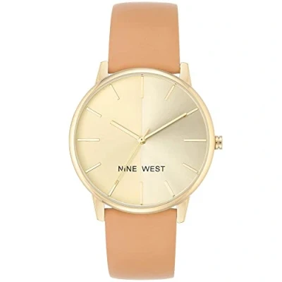 Abbildung von Nine West Damen analog Japanisch Quarz Uhr mit Polyurethan Armband NW/1996CHCM