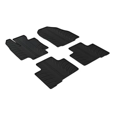 Abbildung von Gledring 0699 Fußmattensatz Gummi vorne und hinten 4 schwarz 750mm 550mm