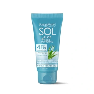 Abbildung von Bottega Verde SOL Aloe Hyaluronsäure After Sun Gesichtscreme super feuchtigkeitsspendend mit hyperfermentiertem Saft und (50 ml) sofortige langanhaltende Feuchtigkeit