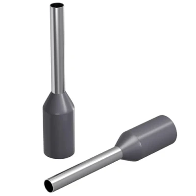 Abbildung von 100x Aderendhülsen isoliert 0,75mm² / 8mm grau