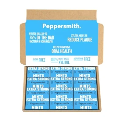 Abbildung von Peppersmith 100% Xylitol Mints Eukalyptus und Pfefferminze 15 g, (12 x g), 1er Pack (1 0.18 kg)