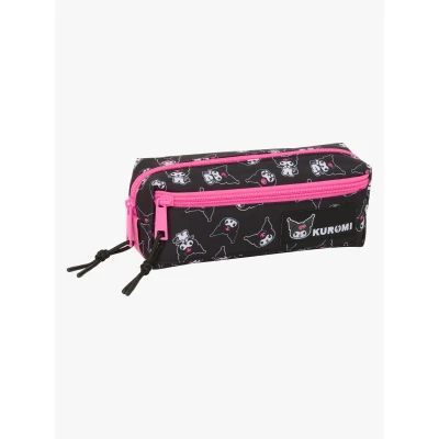 Abbildung von safta Kuromi Federmäppchen, klein, Federmäppchen für Kinder, ideal Kinder im Schulalter, bequem und vielseitig, Qualität Widerstandsfähigkeit, 22 x 6 8,5 cm, Schwarz/Fuchsia, M, Casual