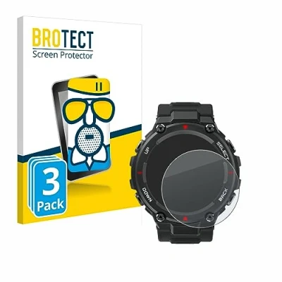 Abbildung von BROTECT Entspiegelungs Schutzglas für Huami Amazfit T Rex (3 Stück) Schutz Folie Panzerfolie Glas Matt [Extrem Kratzfest 9H, Anti Reflex]