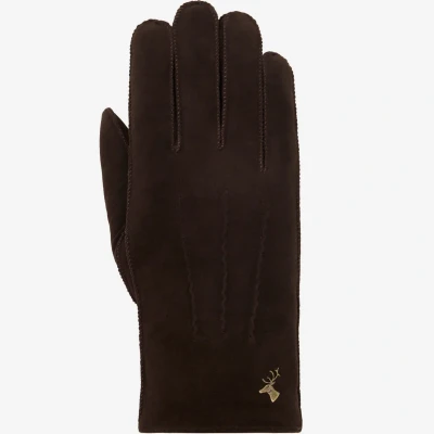 Abbildung von Wildlederhandschuhe Braun Luxuriösem Shearling Futter S 8½