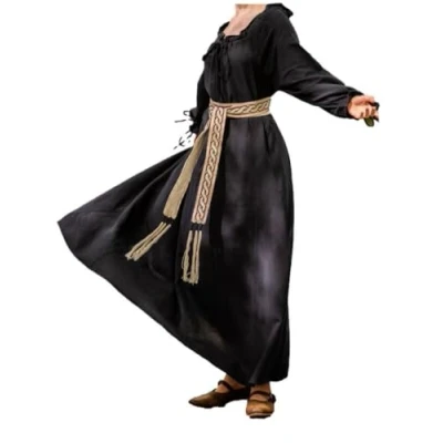 Abbildung von Leonardo Carbone® Unisex Wikinger Gürtel Elina Männer Gürtel, Mittelalter Kleidung Herren, Damen, LARP Kleidung, Karneval, Cosplay, Hobbit Kostüm 100% Baumwolle Braun