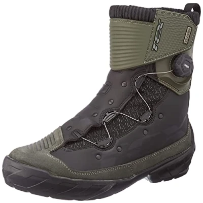 Abbildung von TCX Herren Infinity 3 Mid Wp Motorcycle Boot, Black Military Green, 42 EU