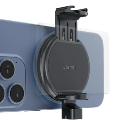 Abbildung von ULANZI MG10 Magnetischer Handy Stativ Adapter mit Festplattenhalterklemme, Stativhalterung kaltem Schuh für iPhone 15, 14, 13, 12 Pro Max Plus Mini und MagSafe Case