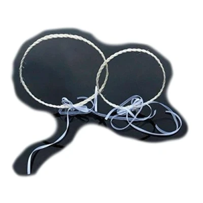 Abbildung von Ratan Ringe Auto Schmuck Braut Paar Rose Deko Dekoration Autoschmuck Hochzeit Car Wedding (nur Ringe)