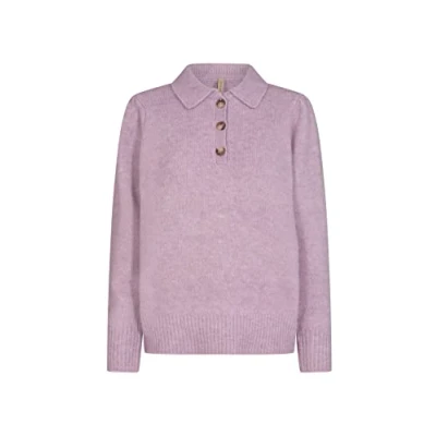 Abbildung von SOYACONCEPT Womens SC Lamar 18 Collar Knit Pulllover Pullover, Violet Mist Melange, L