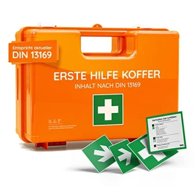 Abbildung von FLEXEO Erste Hilfe Koffer DIN 13169, (1 St), Verbandkasten für Unternehmen, öffentliche Einrichtungen, Zuhause