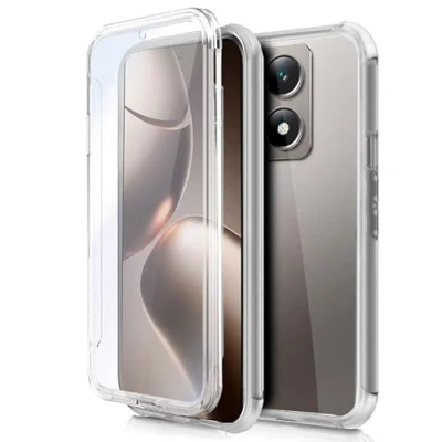Abbildung von Cool 3D Silikonhülle für Xiaomi 14T Pro, transparent vorne und hinten