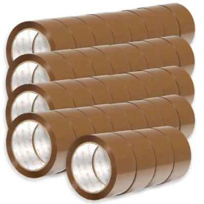 Abbildung von OFITURIA Paketklebeband, Braunes Klebeband, Packband für Umzugskartons und Sendungen, Verpackungsklebeband, Sicheres Widerstandsfähiges Paketband (50mmx66m, 36 Rollen)