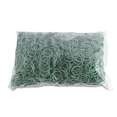 Abbildung von OFFICE PRODUCTS Gummibander Durchmesser: 25mm Farbe: Grün/Gewicht: 1000g 1 kg/Haushaltsgummi Gummiringe Gummi/Kautschuk 60% / Gummis für Zuhause Büro Schule