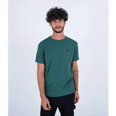 Abbildung von Hurley Herren M Oceancare Eshort Sleeeveential Icon Strukturiertes Kurzarm T Shirt, Cilantro, L