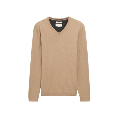 Abbildung von TOM Tailor Vneck Strickpullover, Herren, Größe: 3XL, Hellbraun