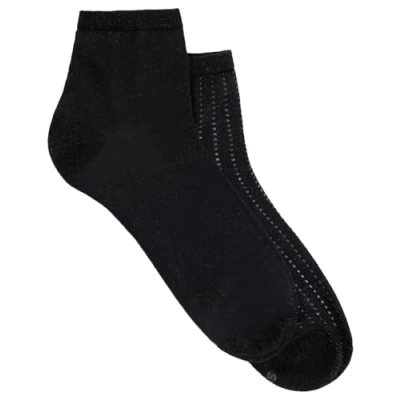 Abbildung von BOSS Damen 2p Soft Shine Cc Short Socks, Black1, 39 42 EU
