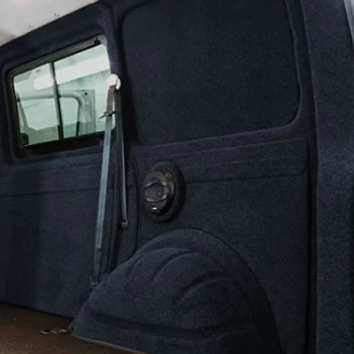 Abbildung von wamovo Innenverkleidung Filz schwarz universal Autostoff Camper Filzstoff Innenraumverkleidung (Verschiedene Größen) (4x2m)