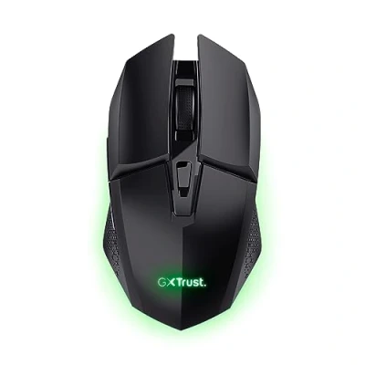 Abbildung von Trust Gaming GXT 110 Felox Wiederaufladbare Kabellose Maus, 80 Stunden Akkulaufzeit, 800 4800 DPI, LED Beleuchtung, 6 Tasten, Wireless Mouse für PC, Laptop, Computer, Windows Schwarz