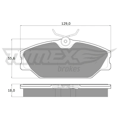 Abbildung von Bremsbelagsatz, Scheibenbremse TOMEX Brakes TX 10 761