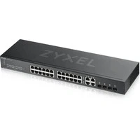 Abbildung von Zyxel Nebula Gigabit Ethernet Smart Managed Switch mit 24 Ports ohne Lüfter vier Combo und Hybrid Cloud Modus, Lifetime Garantie [GS1920 24v2]