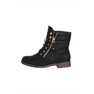 Abbildung von Elara Herbst Schnürstiefelette, Damen, Größe: 37, Schwarz Schuhe
