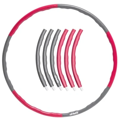 Abbildung von Fitness Hula Hoop Reifen 100 cm 1.8 kg Rosa/Grau
