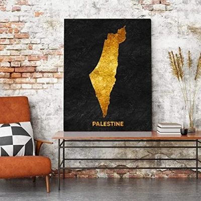 Abbildung von HHLSS Gedruckt auf Leinwand 40 x 60 cm, rahmenlose Moderne Leinwandmalerei, Wandkunst, Palästina, Poster, Malerei, Wohnzimmer Innenmalerei