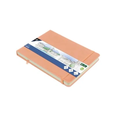 Abbildung von Kangaro Art Skizzenbuch A5 landscape altrosa PU Hardcover 80 Blatt 140 Gramm cremefarbenes Papier, Rosa