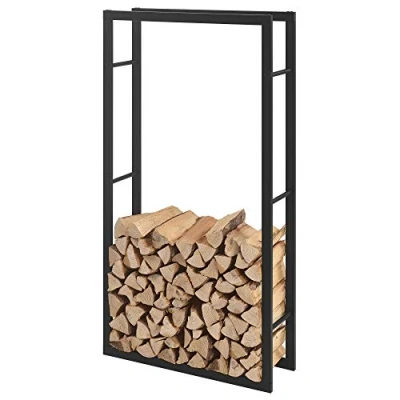 Abbildung von [en.casa] Kaminholzregal 75x150x25cm Brennholzregal Feuerholzregal Holzhalter