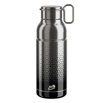 Abbildung von Elite Unisex Erwachsene Mia INOX Trinkflasche, Schwarz,Silber, 650 ml