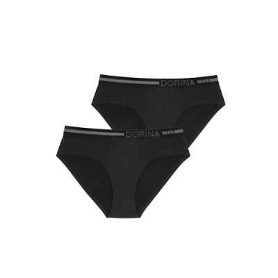 Abbildung von Dorina MOON 2 PACK Menstruationsunterwäsche, Damen, Größe: 36, Black