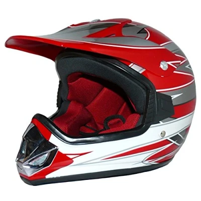 Abbildung von Protectwear V310 RT XXS Kindercrosshelm, Kindermotorradhelm Max Racing, Größe (Youth M), Rot/Silber/Weiß Glanz