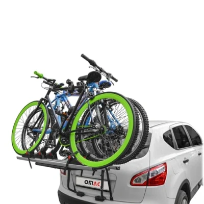 Abbildung von Menabo Fahrradträger 3 Fahrräder Kompatibel mit VW Golf 1991 2019 Heckträger Fahrrad Faltbar Abnehmbar Leichtgewichtig Zubehör Fahrradständer Aluminium Schwarz Silber