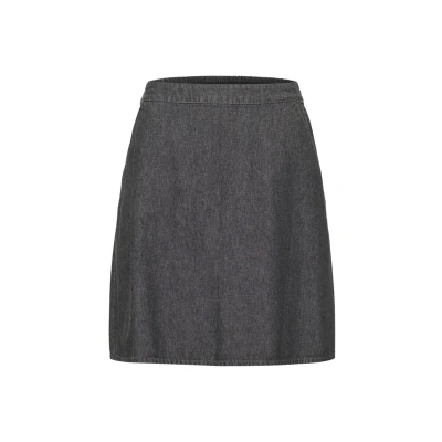 Abbildung von Kaffe Alice Alinienrock, Damen, Größe: Large, Grey washed denim