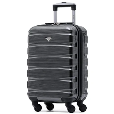 Abbildung von Flight Knight Handgepack Trolley Koffer Kompatibel Mit Air Berlin, Lufthansa, Eurowings, easyJet, Ryanair Und Viele Mehr! Gepack 4 Rollen. 55x35x20cm ABS Leichtgewicht Reisekoffer