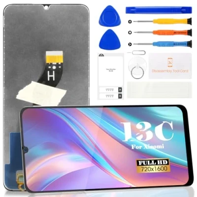 Abbildung von Ersatz LCD Display für Xiaomi Redmi 13C 23100RN82L 23106RN0DA 23108RN04Y Touch Digitizer Montage Reparatur Sets (Schwarz, ohne Rahmen)