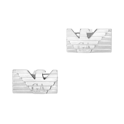 Abbildung von Emporio Armani Manschettenknopf silvercoloured, Herren, Größe: One Size, Silver coloured