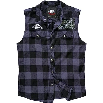 Abbildung von Brandit Herren Ozzy Checkshirt Sleeveless Hemd, black_grey_ch, S