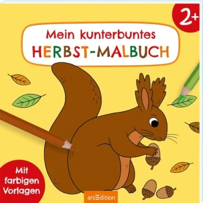 Abbildung von Malbuch ab 2 Mein kunterbuntes Herbst Malbuch: mit farbigen Vorlagen Erstes Ausmalen einfachen Motiven