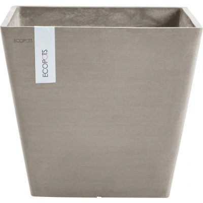 Abbildung von Ecopots Rotterdam quadratisch 30 cm taupe Pflanzer/Blumentopf