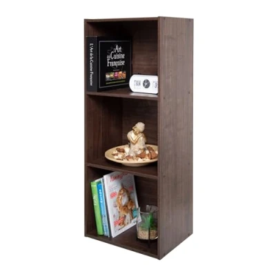 Abbildung von Iris Ohyama, Möbel, 3 Büroregale, Bücherregal, Stabil, Großes Fassungsvermögen, Multifunktional, Schlafzimmer, Wohnzimmer Office Basic Rack CX 3FN Braun