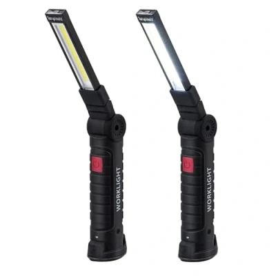 Abbildung von Wigearss 2 Stück LED Arbeitsleuchte Werkstattlampe, Taschenlampe Werkstatt Handlampe COB Inspektionsleuchten mit Magnet uend Haken