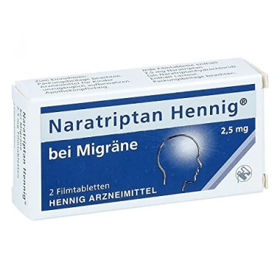 Abbildung von Naratriptan Hennig bei Migräne 2,5 mg Fi 2 St