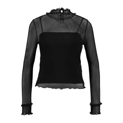 Abbildung von Urban Classics Ladies Double Layer Langarmshirt, Damen, Größe: XS, Black