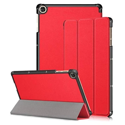 Abbildung von Kemocy Schutzhülle für Huawei MatePad T10 / T10S,PU Leder Flip Cover mit Standfunktion Hülle T10s 10.1&quot; AGS3 L09 W09 9.7&quot; AGR Tablet,Rot