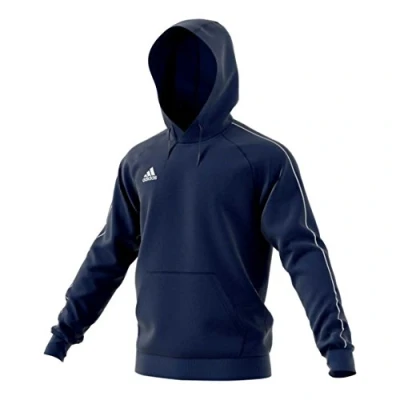 Abbildung von adidas Performance CORE Kapuzenpullover für Kinder, Größe: 140, Dark blue/white